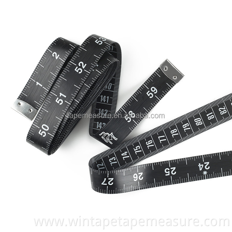 Fashionable Design black cloth sewing soft pvc type tailor tape measurement with your customized logo